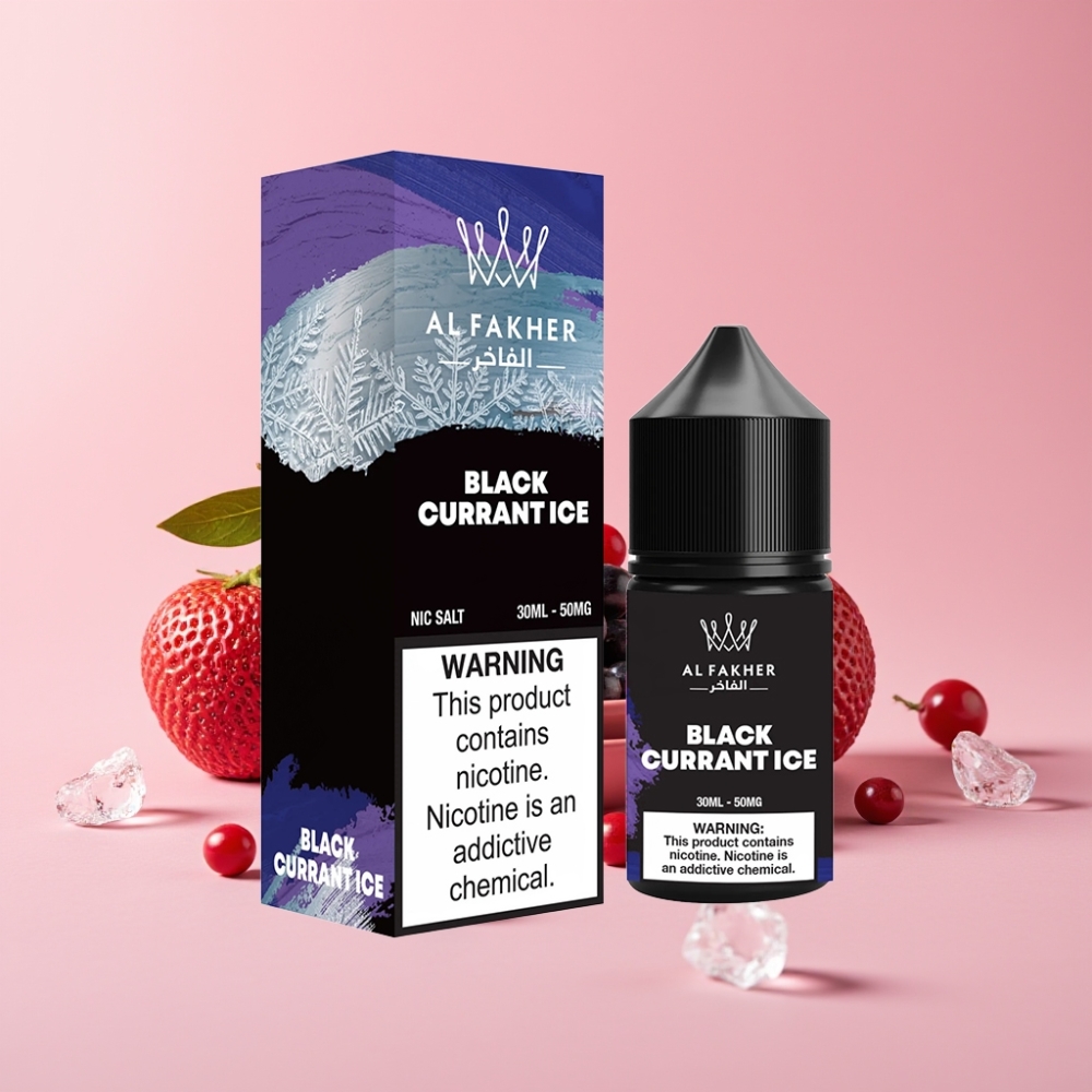 AL Fakher Nicotine Salt E-Liquid 30ml Fekete Ribizli Jég 50mg