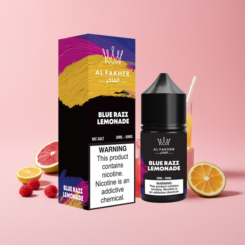 AL Fakher Nicotine Salt E-Liquid 30ml Kék Málna Limonádé 50mg