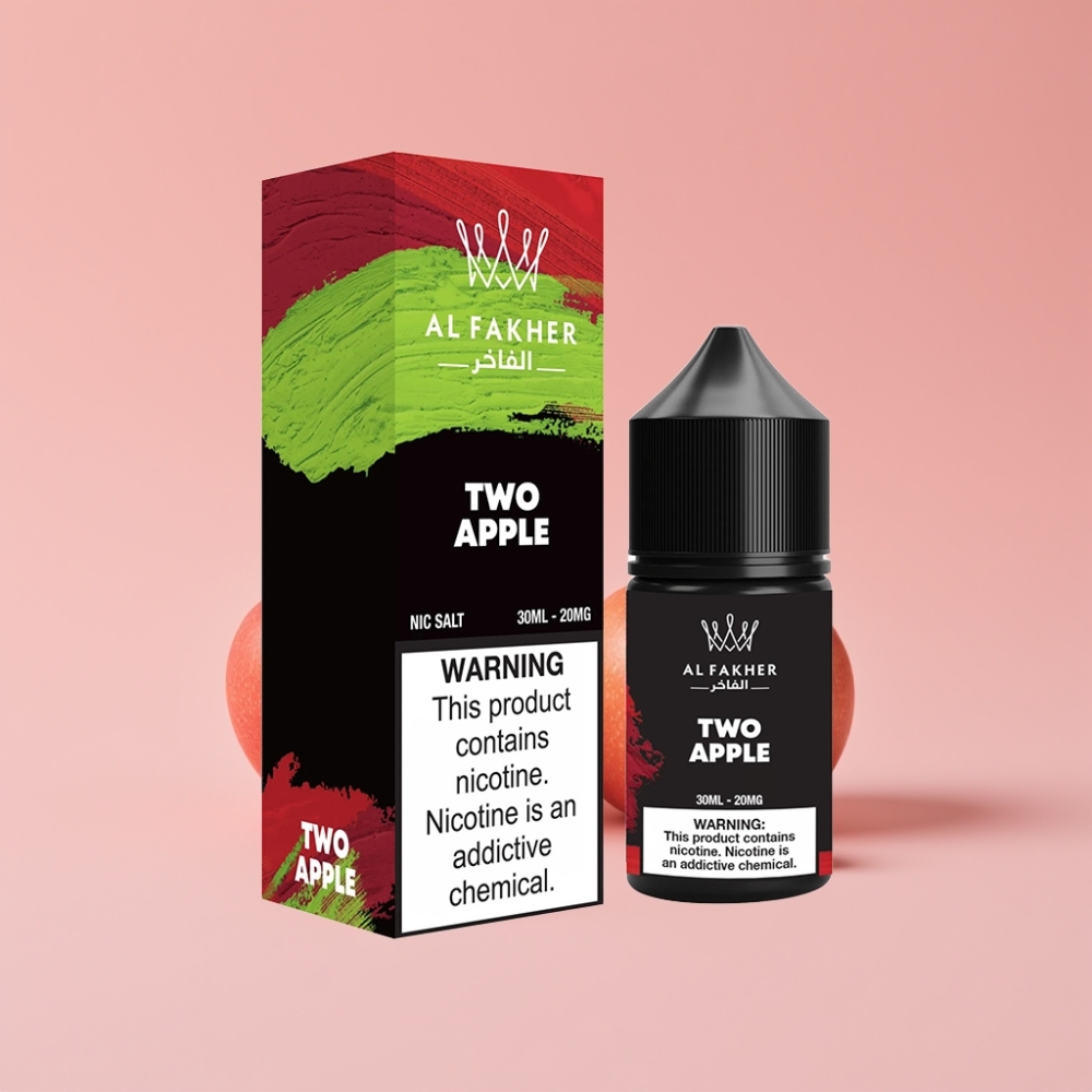 AL Fakher Nicotine Salt E-Liquid 30ml Két Alma 20mg Pod és Pen kompatibilis